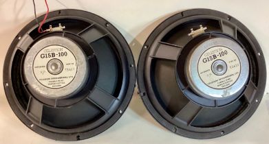 2 X CELESTION 15” SPEAKERS. These speakers run on 8 ohm and are model T3623 found here in great