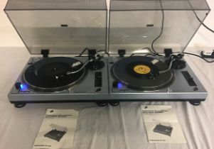 DJ TURNTABLES X 2. Here we find a couple of boxed DLP-32s turntables for use in DJ setups. They both