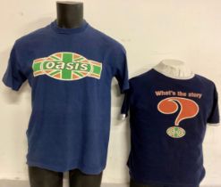 2 X OASIS T.SHIRTS. Here we have a Large size Oasis T.shirt followed by a Small size T.shirt from