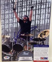 VINNIE PAUL SIGNED COLOUR PHOTO COMPLETE WITH COA. This is a signed 8” x 10” picture from the
