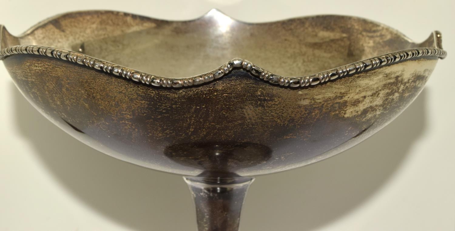 925 sterling silver pedestal center table bowl 220g - Image 3 of 6