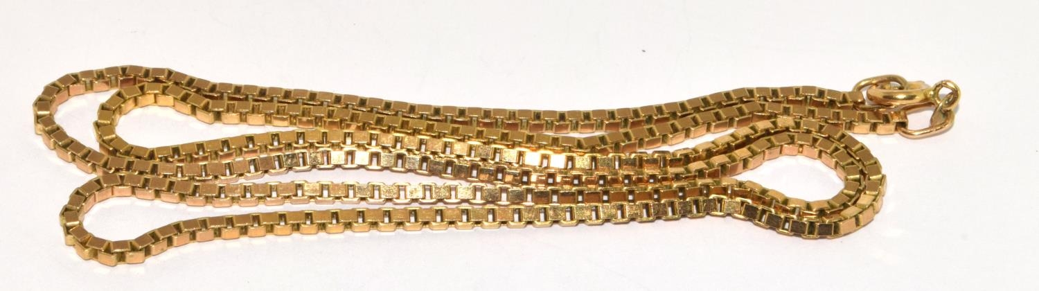 9ct gold box neck chain 65cm long 12.5g - Image 5 of 5