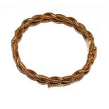 9ct gold double twist fancy bracelet 18.5g