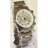 Techno quartz chronograph ref:T1019 new battery fitted on stainless steel strap working when