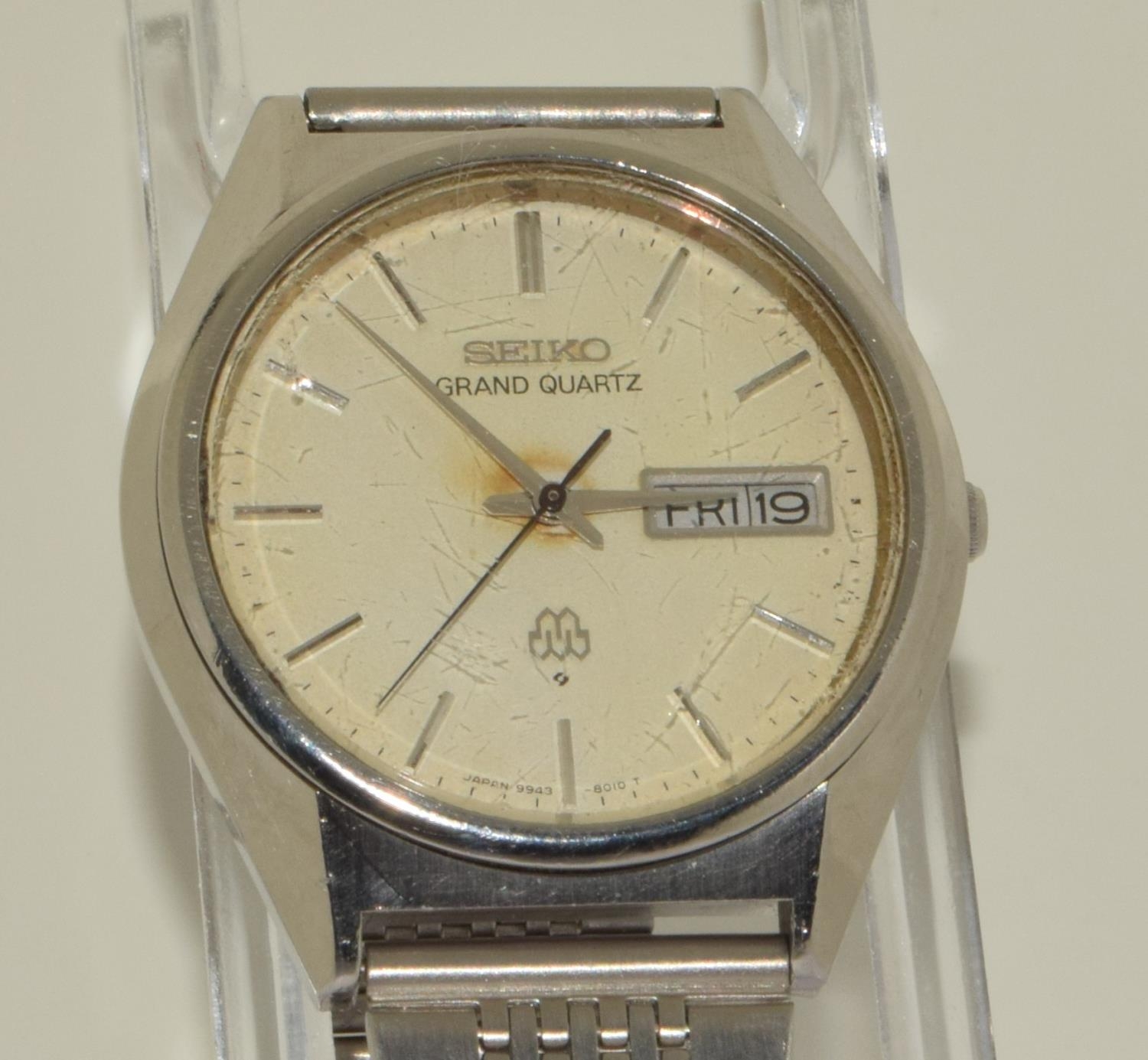 Quality Seiko Grand Twin Quartz watch ref:9943-8010, on stainless steel strap with new battery - Image 5 of 5