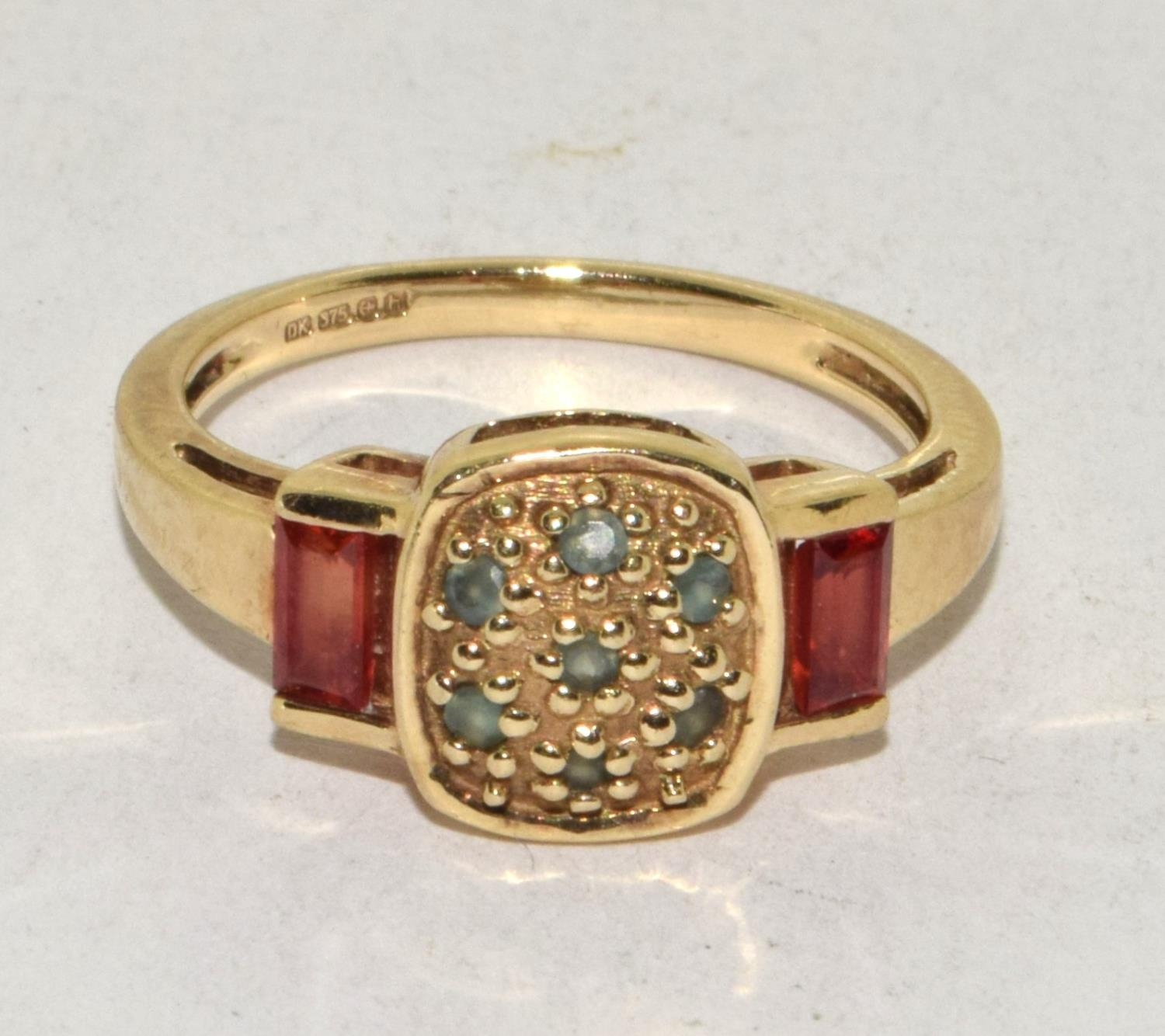 Multi stone 9ct gold ring, Size O , 3.7g - Image 5 of 5