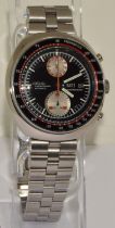 Vintage Seiko 'UFO' chronograph ref: 6138-0011. Serial no. dates this watch to October 1975. Good