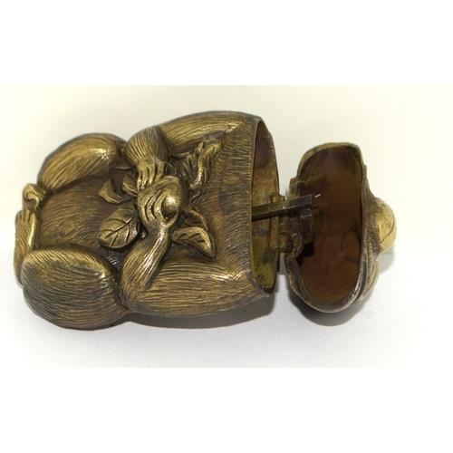 A Brass cased Monkey Vesta case - Bild 3 aus 3