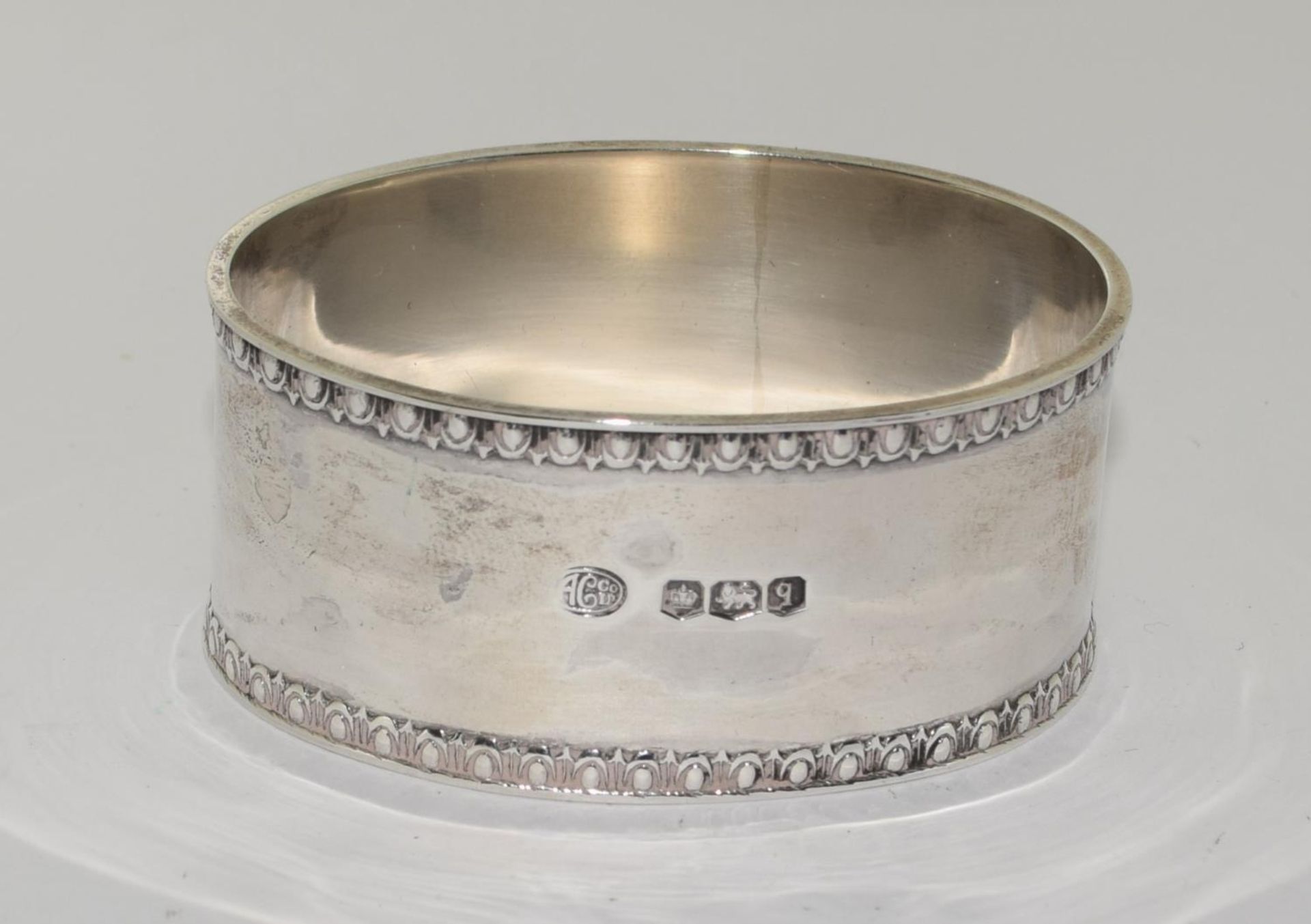 Silver Nap Kin ring in original presentation box - Image 2 of 5