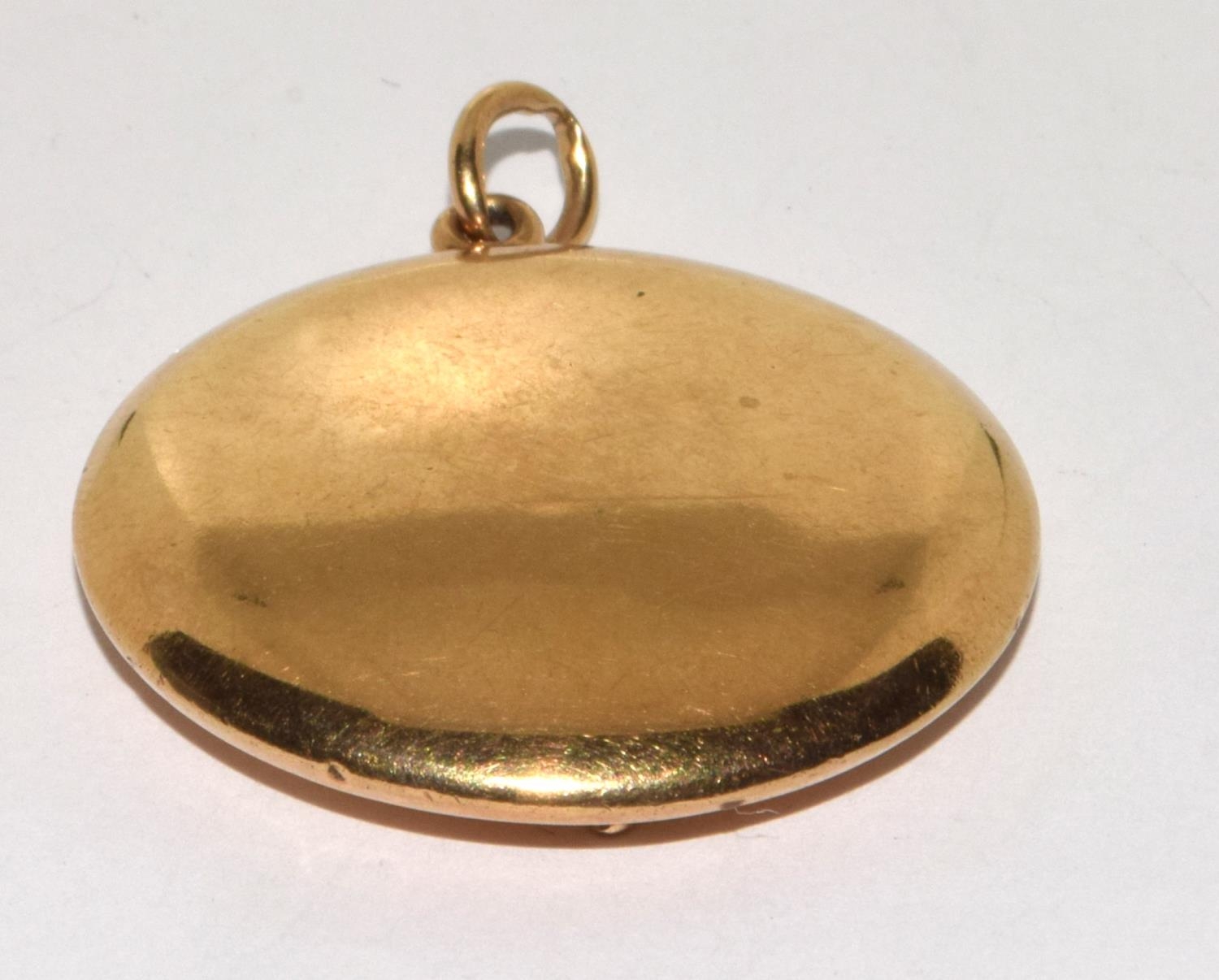 9ct gold ladies small size compact fob total 14g - Image 3 of 5