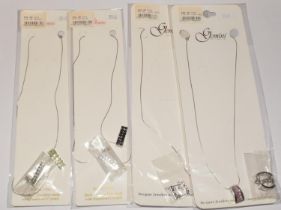 4 x Swarovski New Old stock silver suites of Jewellery Necklace and Earrings to match ave retail