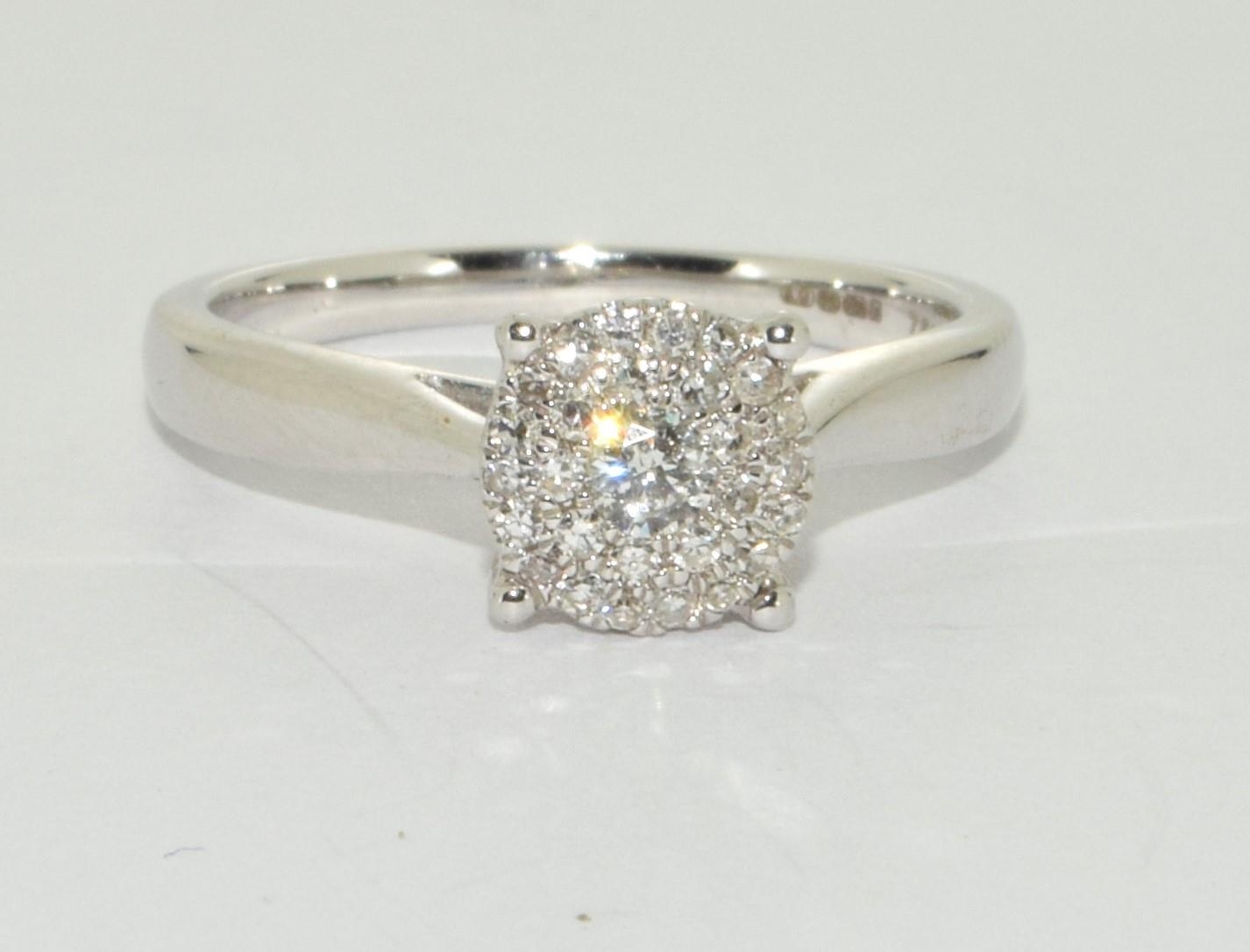 18ct white gold Diamond solitaire ring H/M as 0.25ct size O - Bild 5 aus 5