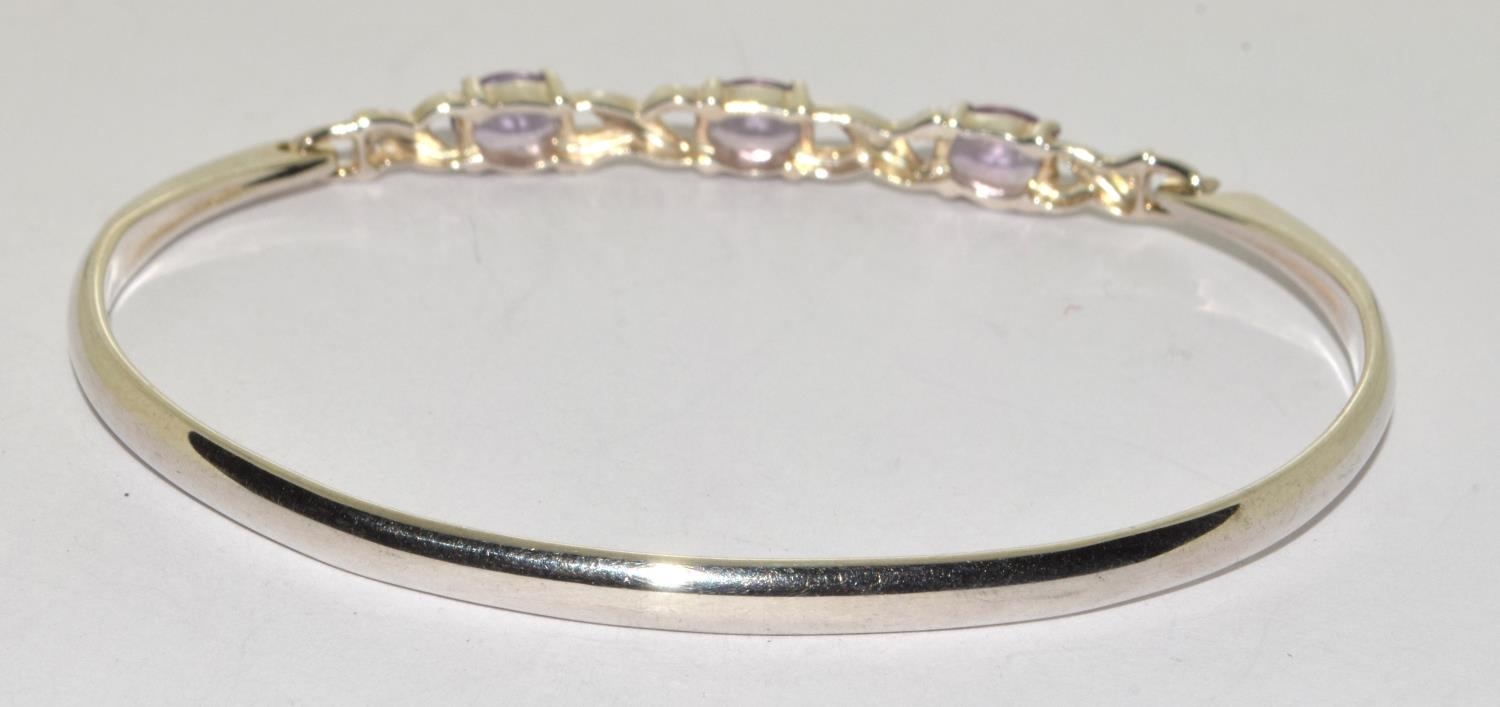 Amethyst 925 silver Kiss bangle m - Image 2 of 3