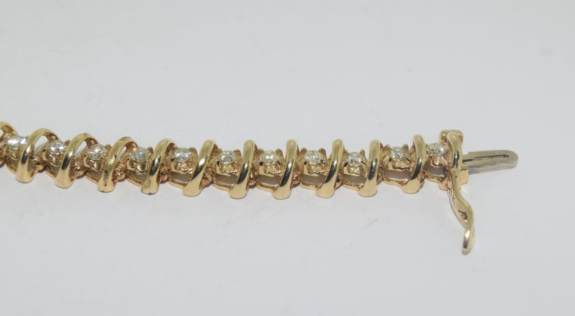 9ct gold approx. 4ct diamond bracelet. - Image 2 of 5