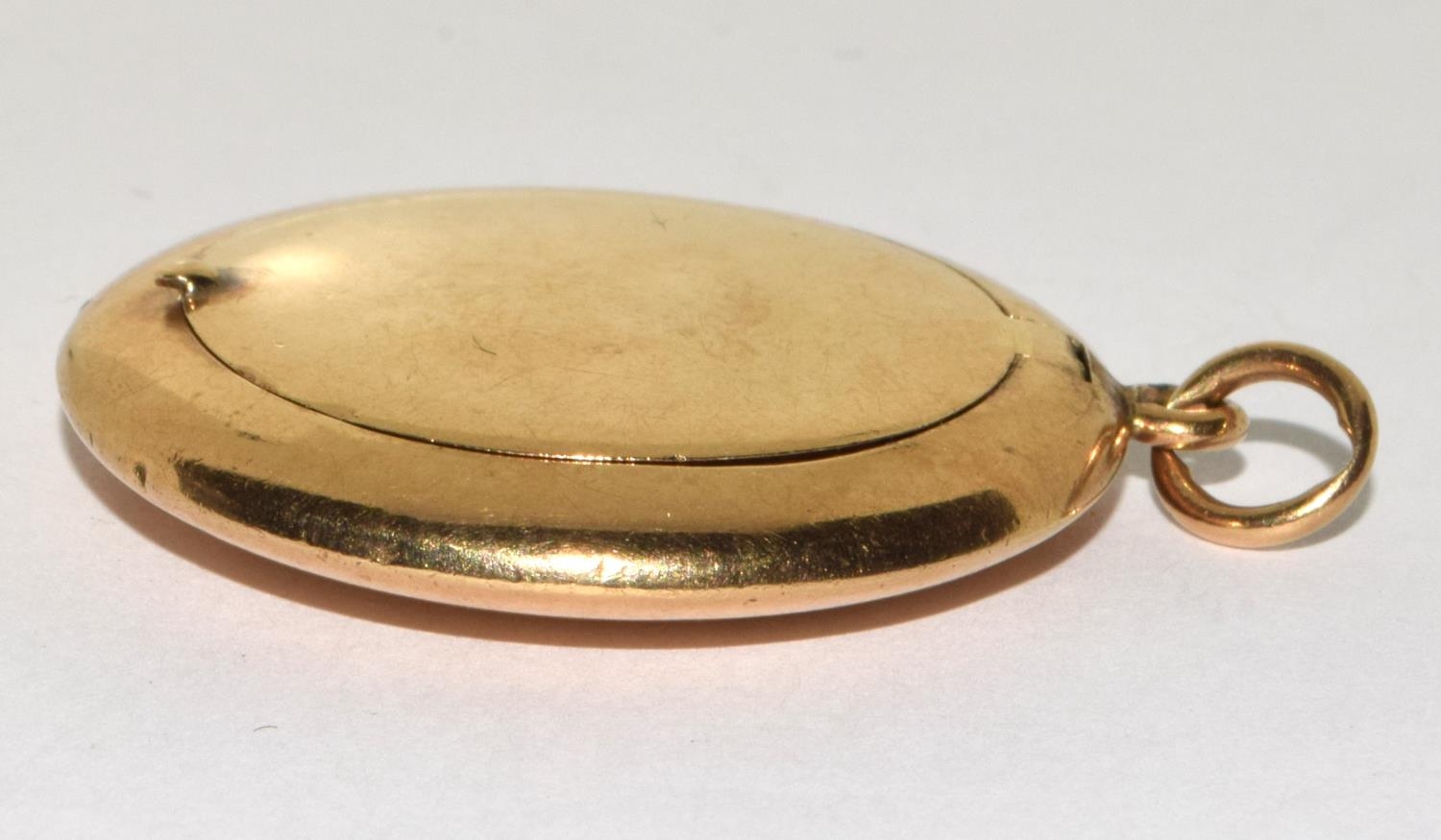 9ct gold ladies small size compact fob total 14g - Image 2 of 5