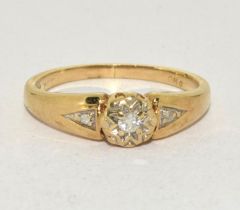 9ct gold ladies vintage Diamond ring size M