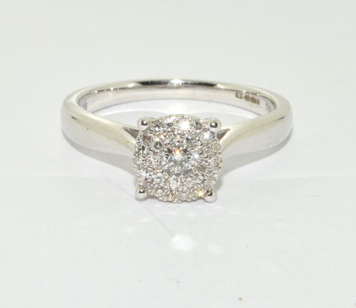 18ct white gold Diamond solitaire ring H/M as 0.25ct size O