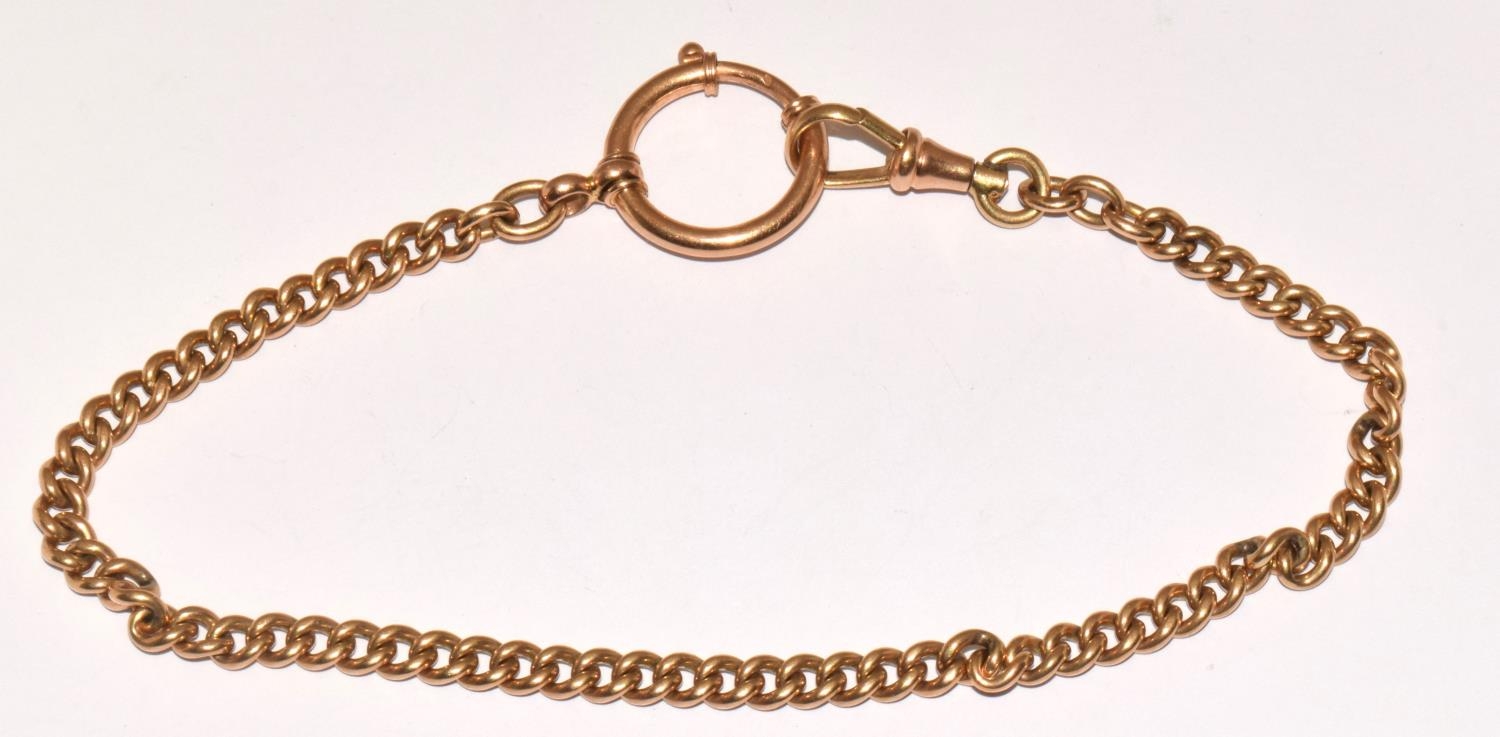 High value gold watch chain with Indian markings 24cm long 21g - Image 5 of 5