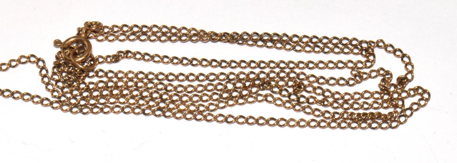 9ct gold Boulder Opal necklace pendant chain 54cm pendant 2.2cm - Image 5 of 6