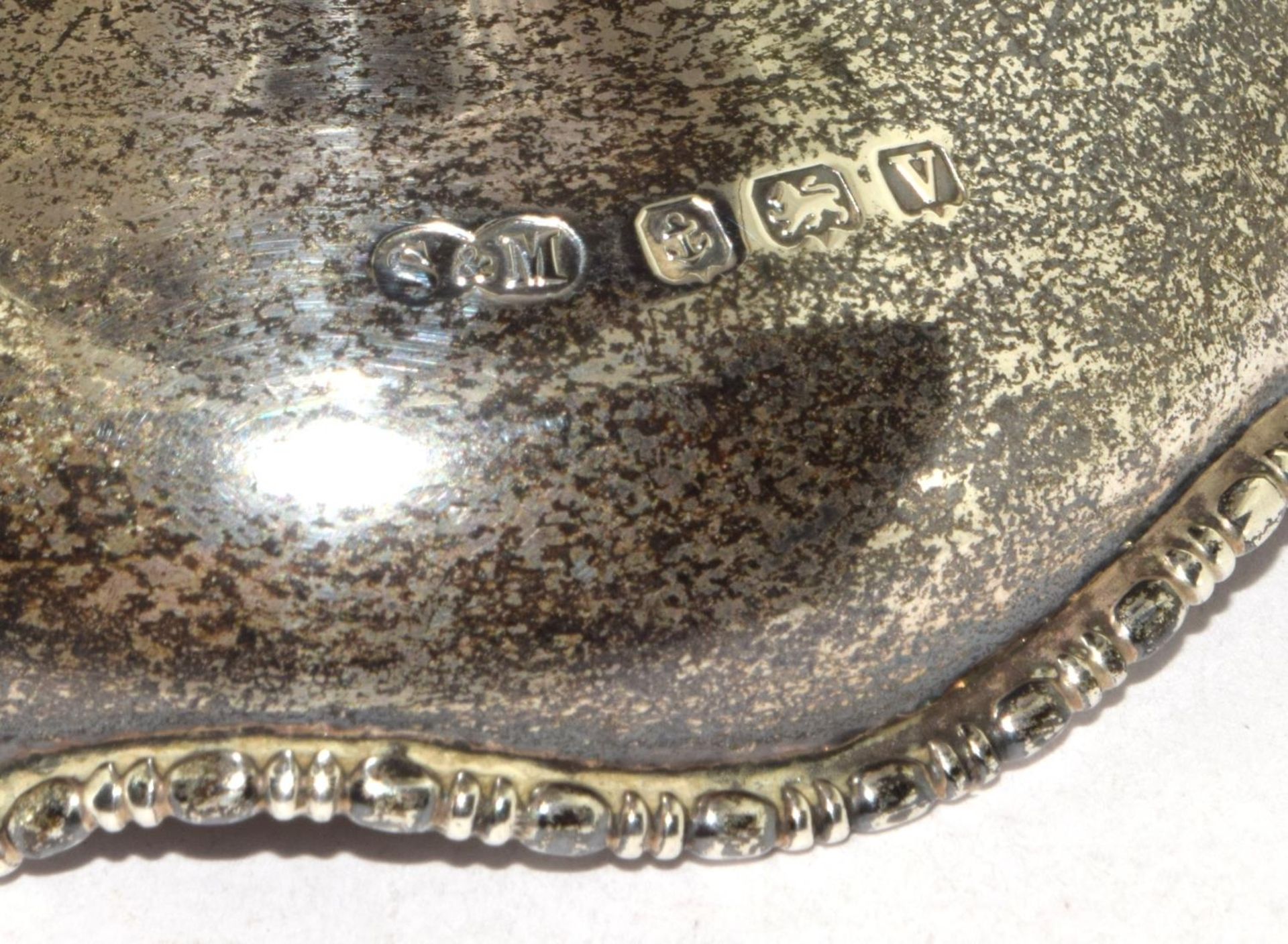925 sterling silver pedestal center table bowl 220g - Image 6 of 6