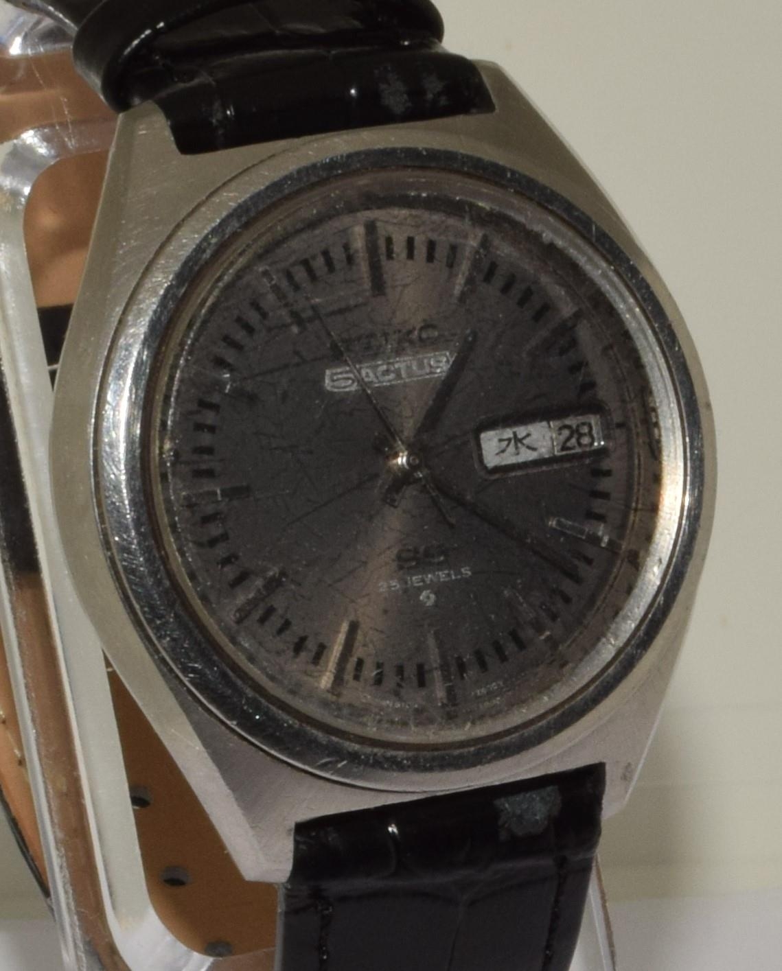 Seiko 5 Actus Automatic 25 jewels no 6102-7490, serial number dates this model to Jan 1971 on - Bild 2 aus 8