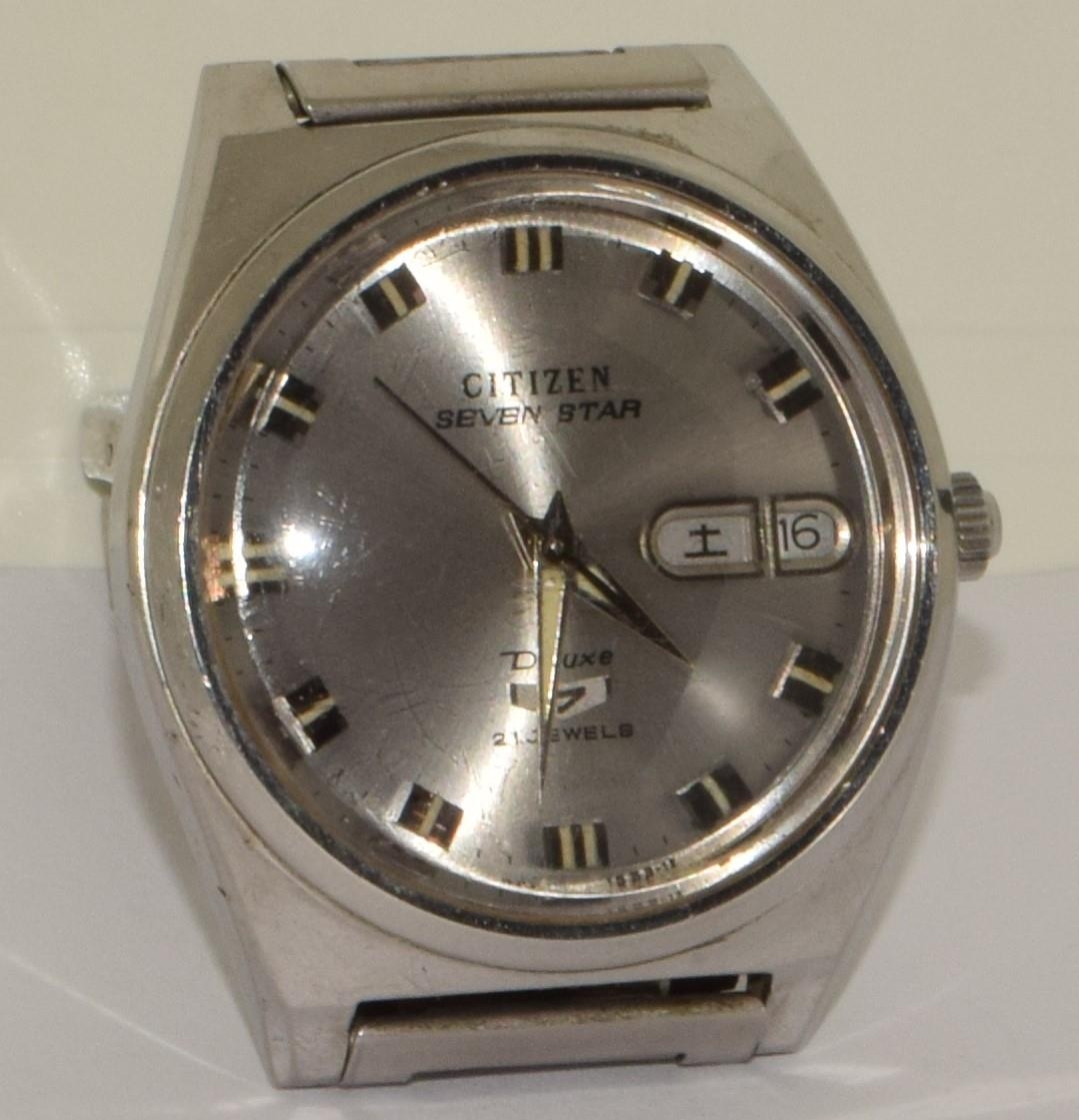 Vintage Citizen 7 star Deluxe 21 jewel automatic watch on stainless steel strap. JDM model with - Image 7 of 7