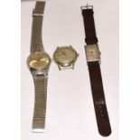 Three vintage gents watches to include Avia De Luxe automatic, Reves Super Automatic 25 jewels and a