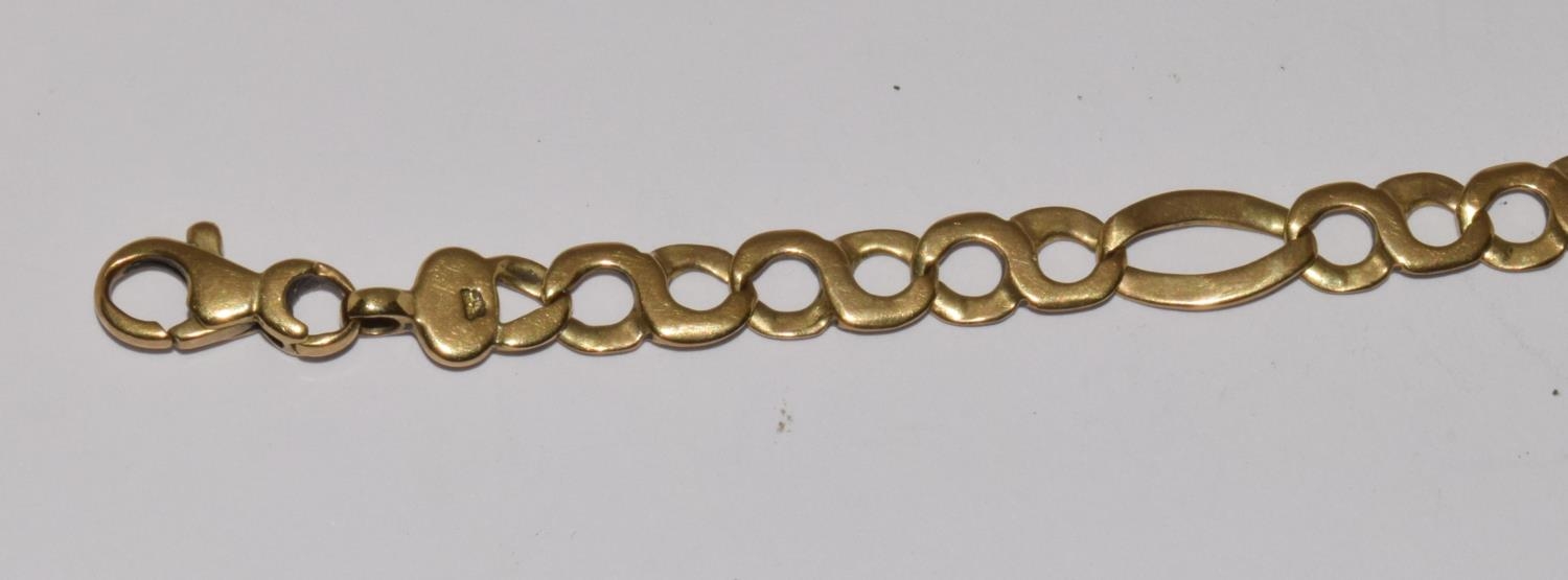9ct gold bracelet 20cm long 6g - Image 2 of 5