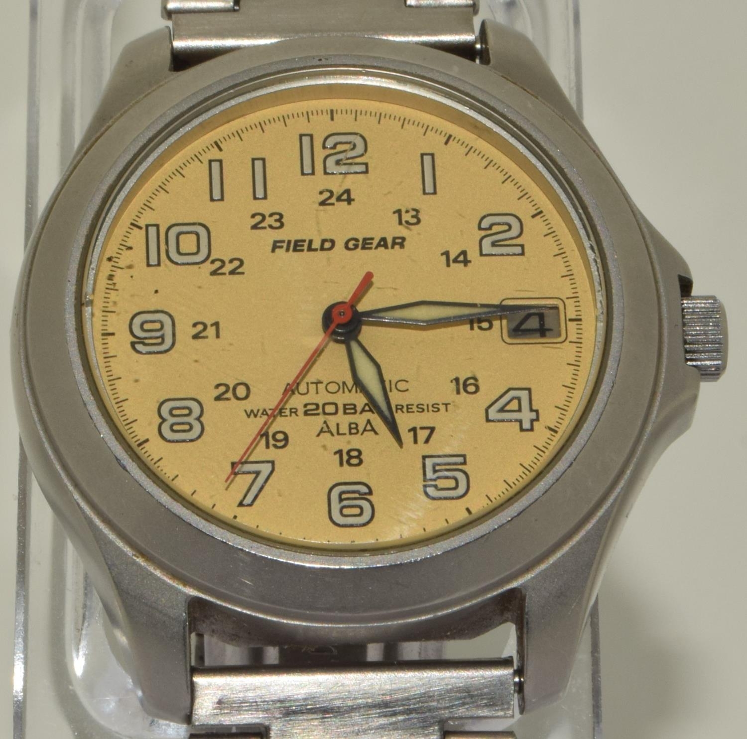 Alba by Seiko Field Gear automatic military watch ref:Y621-8010. On a stainless steel strap. Working - Image 2 of 6