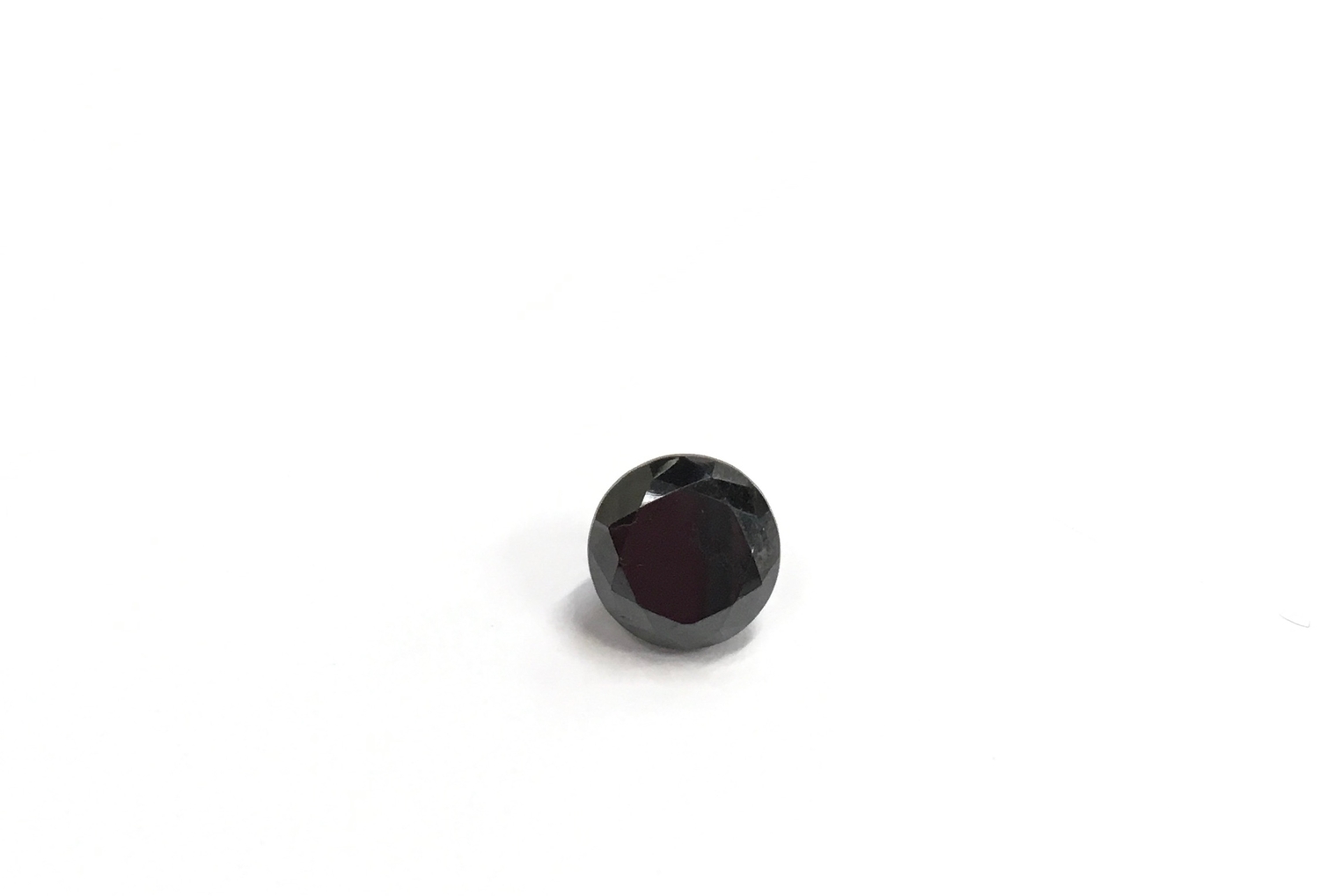 Black moissanite/diamond single stone - 3 1/4 ct.