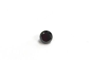 Black moissanite/diamond single stone - 3 1/4 ct.
