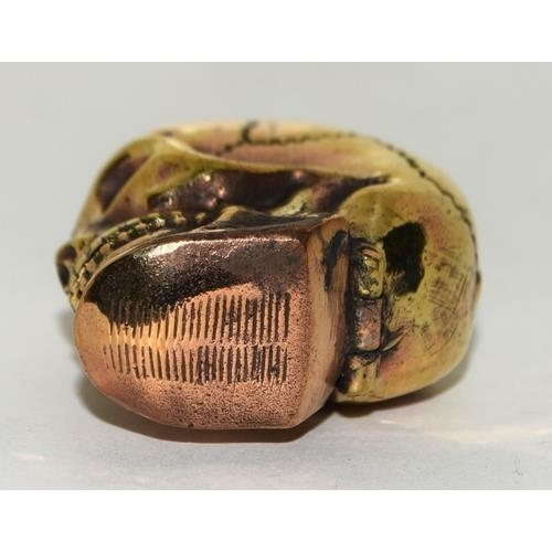 A Brass cased Scull Headed Vesta case - Image 3 of 4