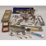Large collection of silver and silver plate items