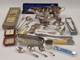 Large collection of silver and silver plate items