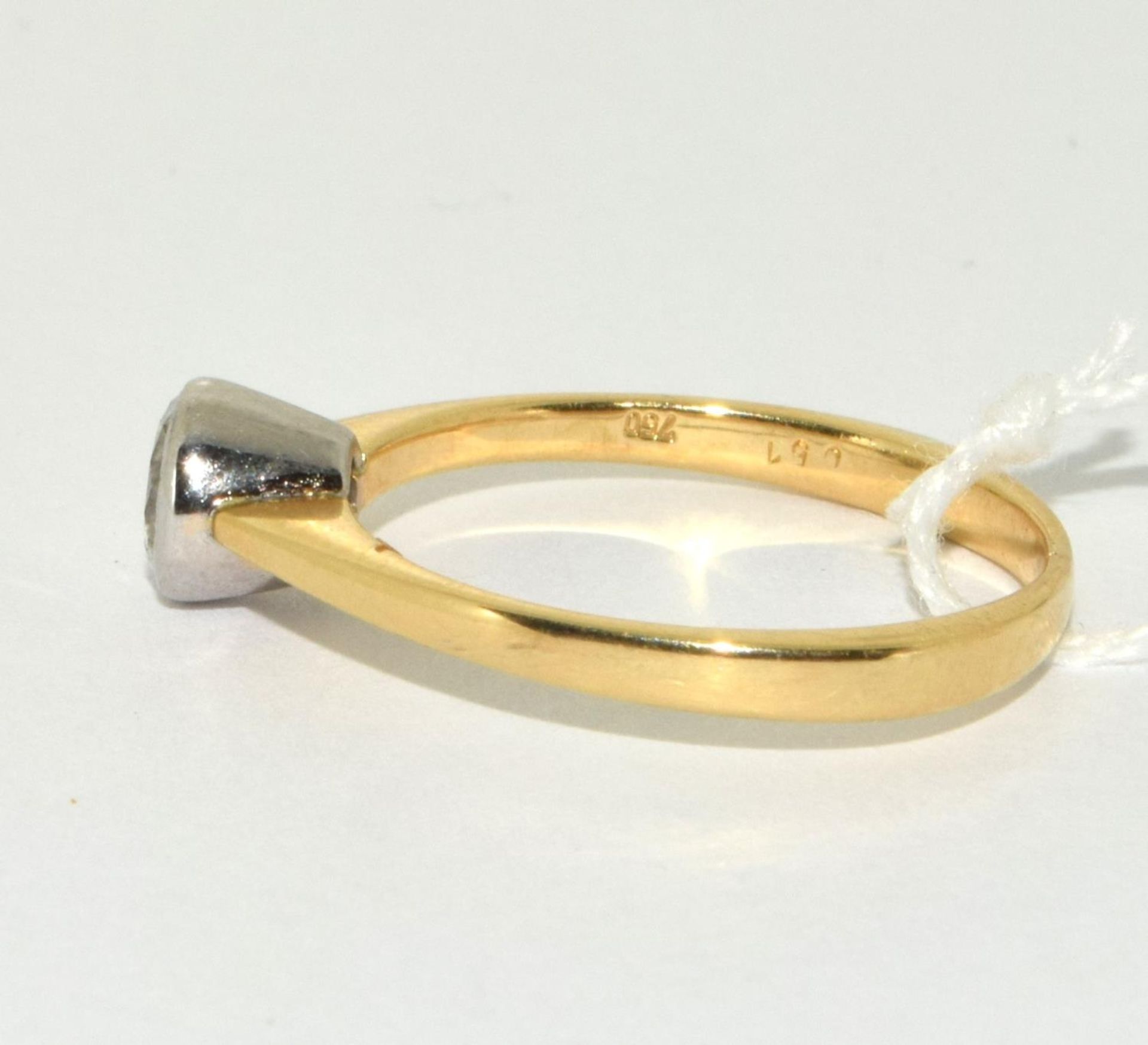 18ct gold Ladies Diamond solitaire ring VS2/SI1 0.5ct size N - Image 2 of 5