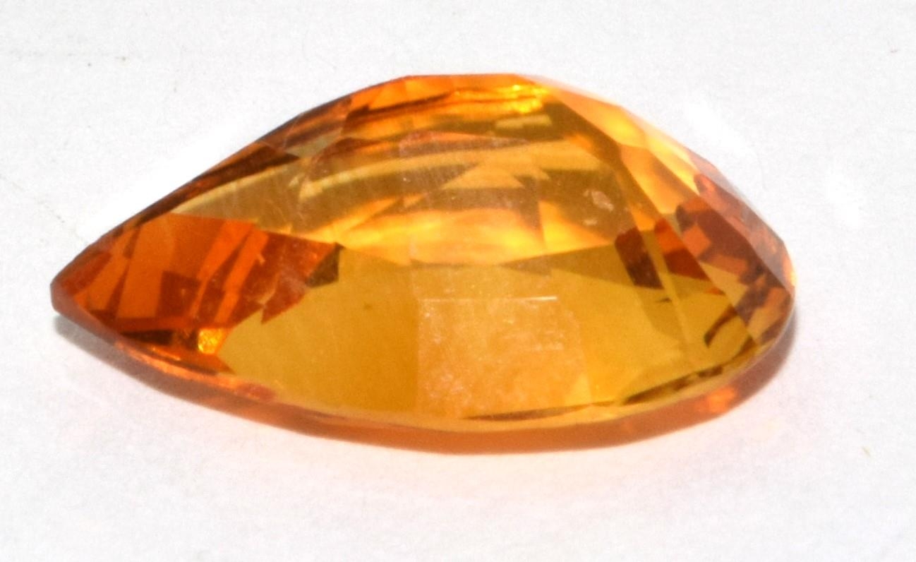 Natural Pear shape Amber coloured Citron single stone approx 6ct - Image 4 of 5