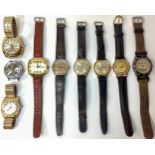 A collection of vintage gents Timex watches, mechanical and quartz. Many seen working at time of