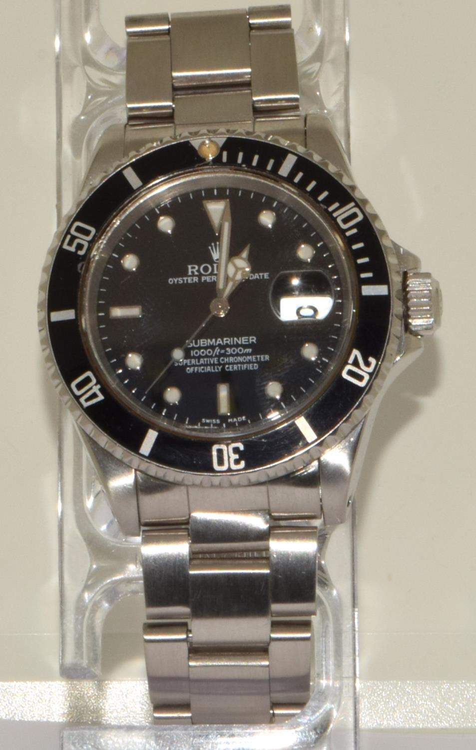 Rolex Submariner model 16610 year 1995. W72***3 bracelet 93150 clasp codes DE10 has booklet and box, - Image 3 of 9