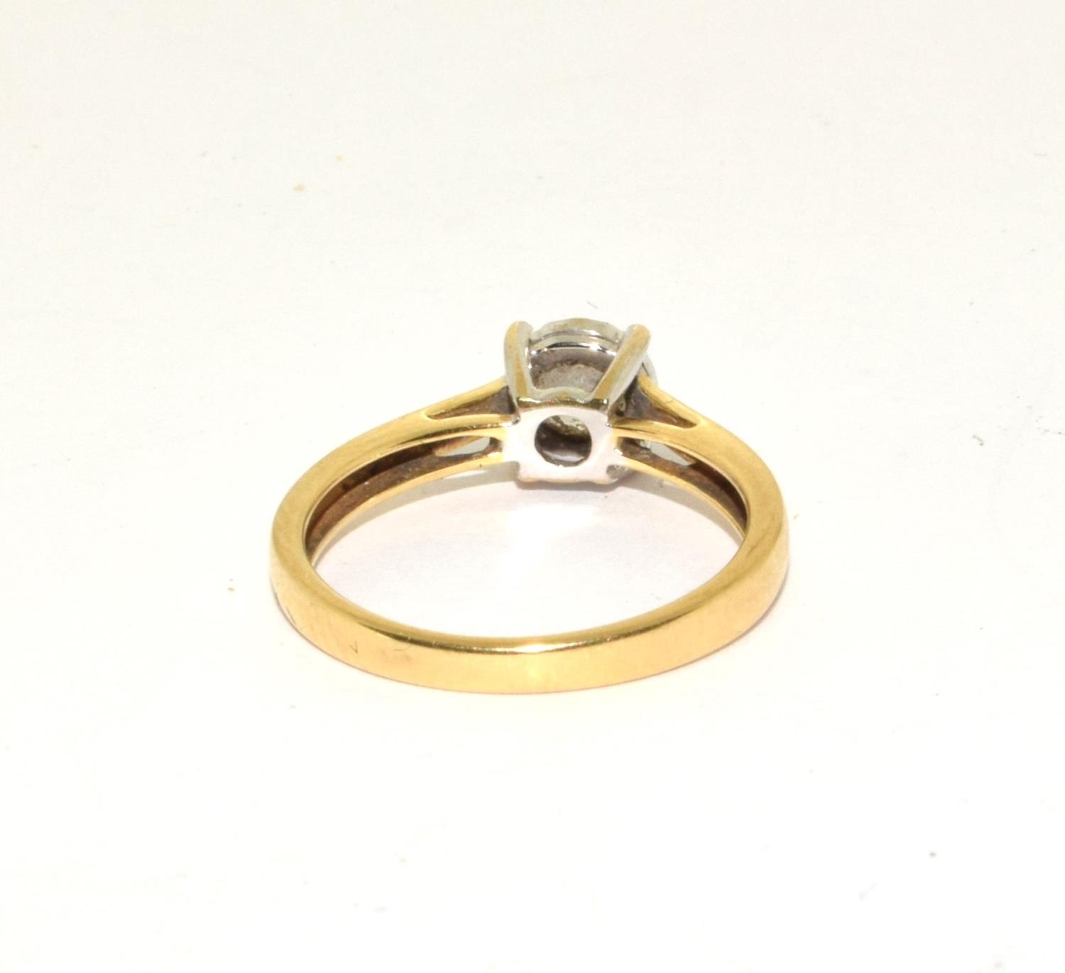 An 18ct gold diamond solitaire ring approx 0.50points Size o Boxed - Bild 3 aus 5