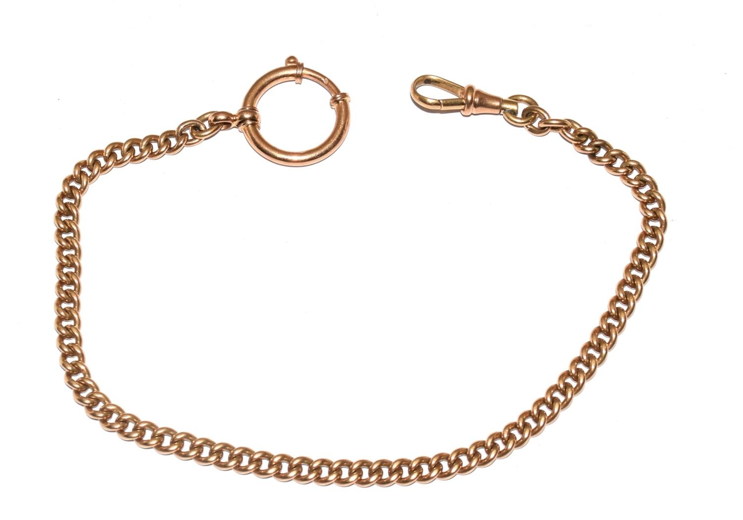 High value gold watch chain with Indian markings 24cm long 21g