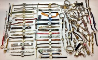 Large quantity of ladies quartz watches. all offered untested. (ref:26)