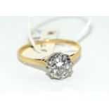 18 ct gold ladies Diamond solitaire VS1/WS2 0.4ct size M