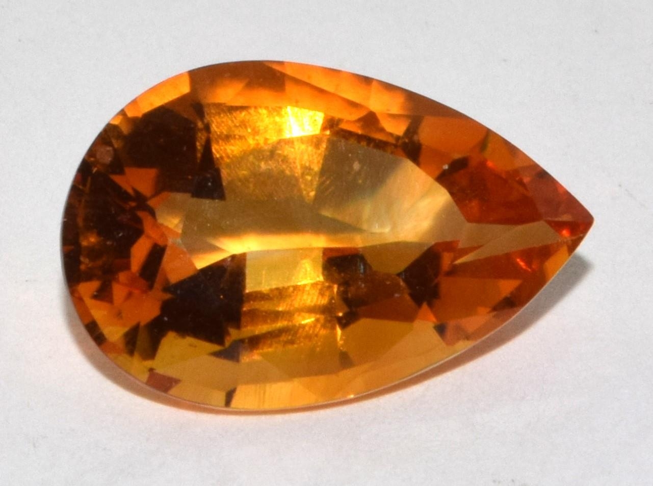 Natural Pear shape Amber coloured Citron single stone approx 6ct - Image 5 of 5