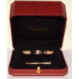 Genuine Cartier 18ct rose gold and Diamond Love bangle size 19 no AFN286 boxed with screw driver 10%