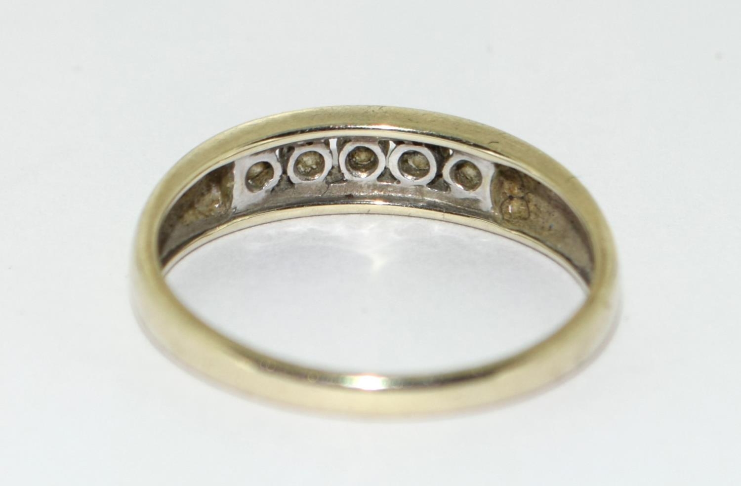 9ct white gold ladies Diamond ring H/M in ring as 0.25ct in a rub over setting size O - Image 3 of 5