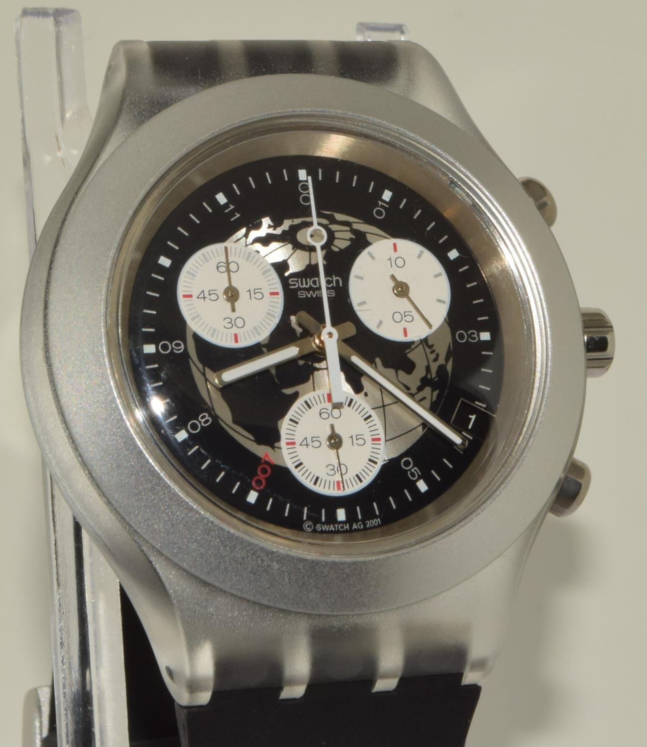 Vintage Swatch Irony James Bond 007 The World is not Enough 40th anniversary chronograph. New - Image 2 of 7