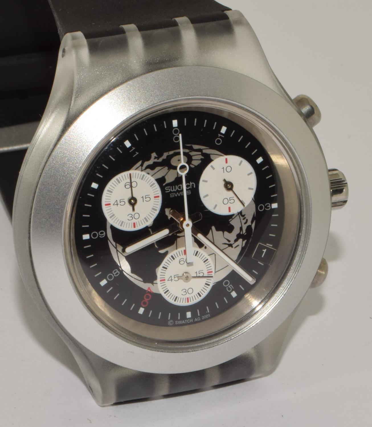 Vintage Swatch Irony James Bond 007 The World is not Enough 40th anniversary chronograph. New - Image 6 of 7