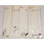 4 x Swarovski New Old stock silver suites of Jewellery Necklace and Earrings to match ave retail