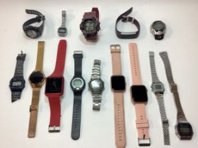 A collection of digital and smart watches. All offered untested though some seen working at time