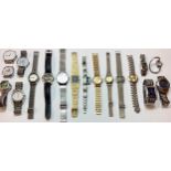 A selection of ladies and gents watches, including vintage examples